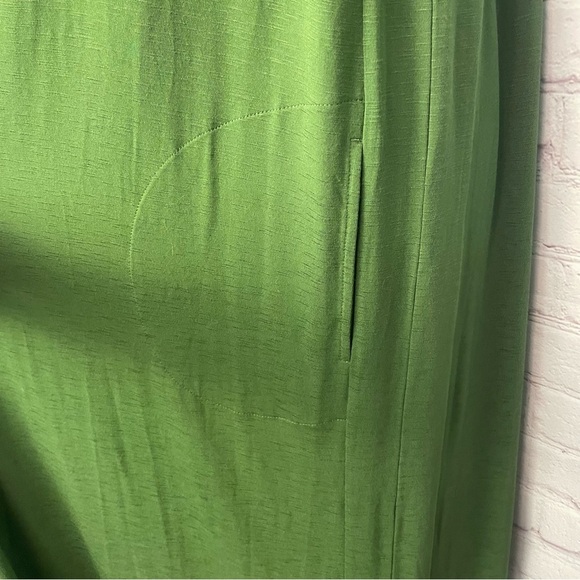 NEW J. Jill Elegant Hunter Green Maxi Dress Size Medium Tall Palm color - Picture 4 of 8